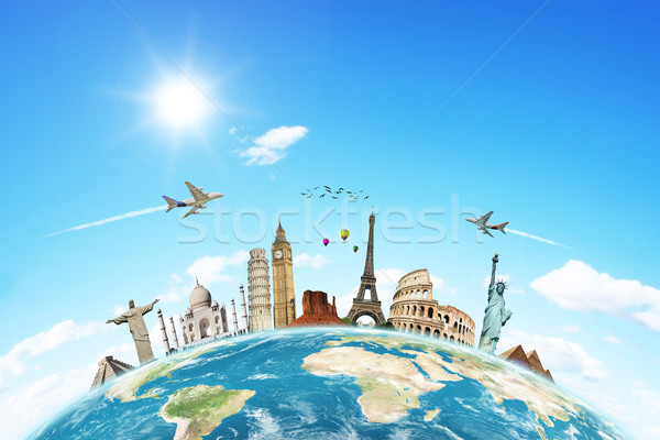 Illustration of famous monument of the world Stock photo © sdecoret