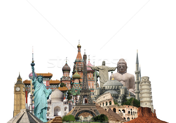 Illustration célèbre monde monuments terre été [[stock_photo]] © sdecoret