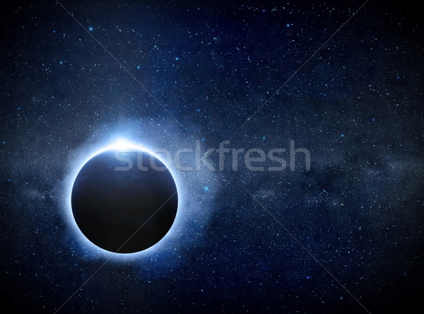 Fogyatkozás Föld kilátás földgömb nap fény Stock fotó © sdecoret