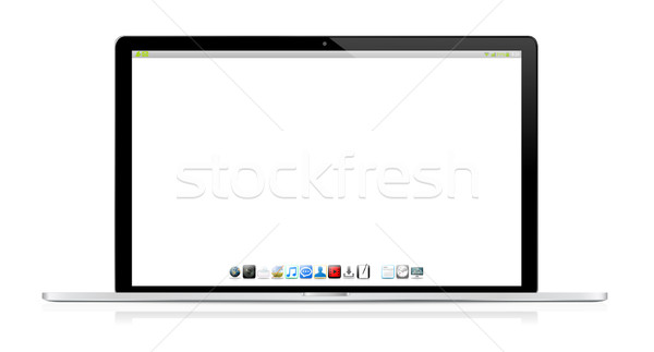 Modern laptop on white background Stock photo © sdecoret