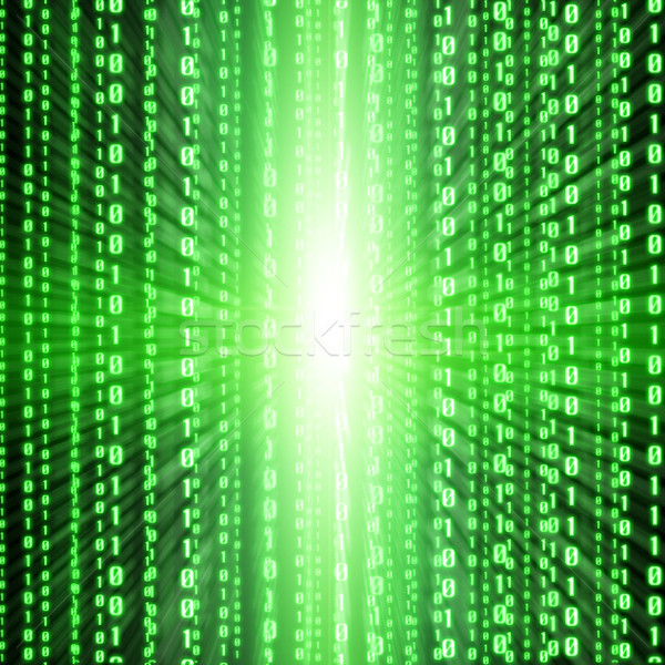 Verde codice binario linee digitale internet tecnologia Foto d'archivio © sdecoret