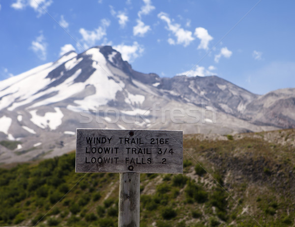 Mt. St. Helens Trail Sign Stock photo © searagen