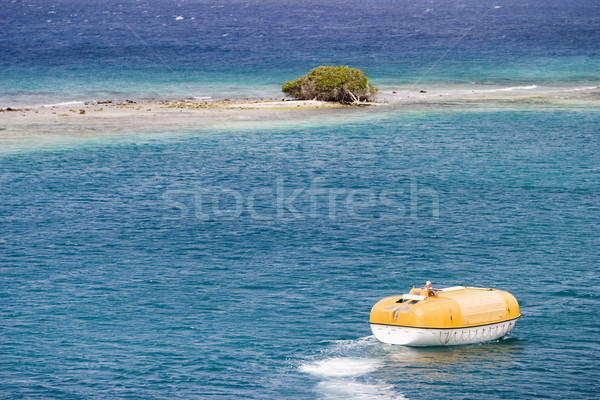 Lifeboat Near Desert Island Stock photo © searagen