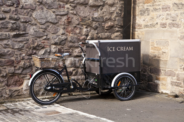 Sorvete carrinho bicicleta Edimburgo castelo Foto stock © searagen