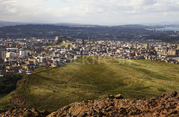 Edinburgh parku widoku centralny miasta zamek Zdjęcia stock © searagen
