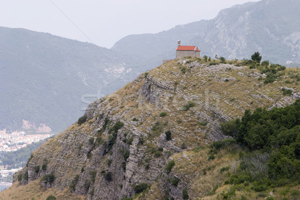 Solitaria chiesa Hill piccolo uno stanza Foto d'archivio © searagen