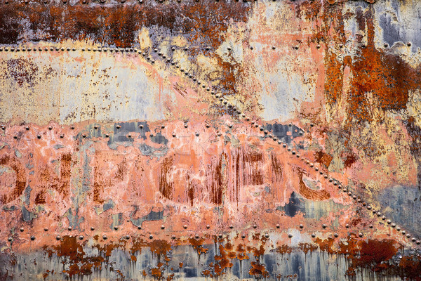 Ipari rozsda oldal panel öreg vasút Stock fotó © searagen