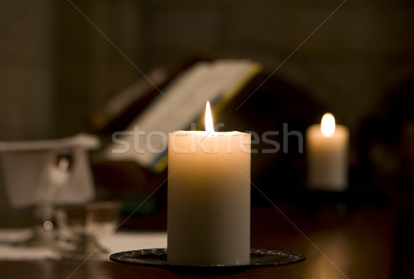 Candle On Altar Stock photo © searagen
