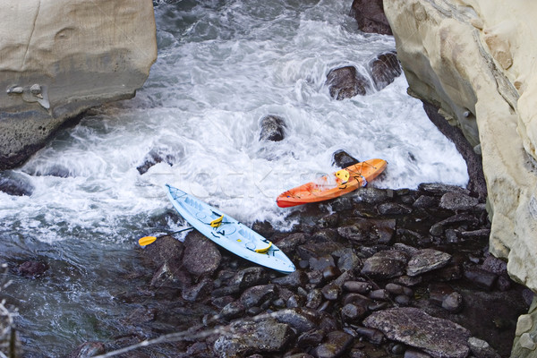 Two Abandoned Kayaks Stock photo © searagen