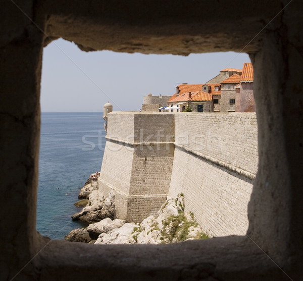 Dubrovnik Wände Fenster Festung geschützt alten Stock foto © searagen