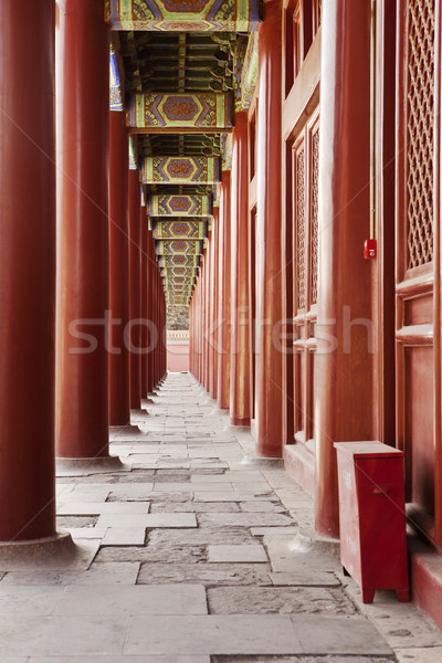Taimiao Ancestral Temple Colonnade Stock photo © searagen