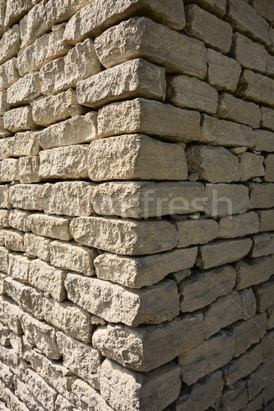 Stone Building At The Corner Of Sun And Shade Stock photo © searagen