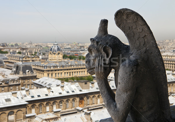 Stockfoto: Denker · steen · frans · naar · stad · Parijs