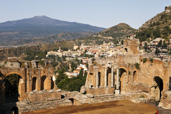 Taormina Viewpoint With Theatre Stock photo © searagen