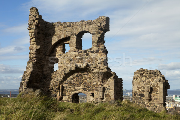 Ruínas capela medieval parque cidade Edimburgo Foto stock © searagen