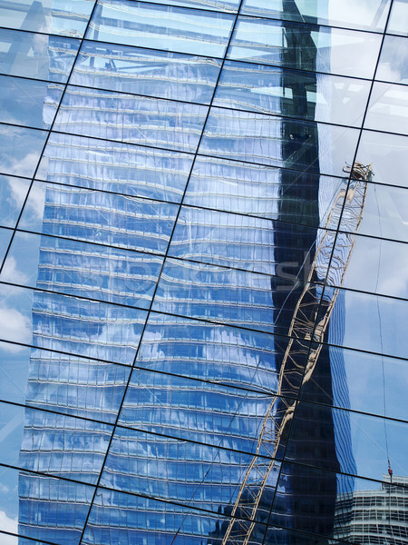 自由塔 反射 紐約市 窗口 建設 世界 商業照片 © searagen