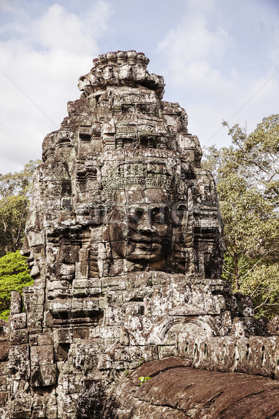 Face Detail At Bayon Temple Stock photo © searagen