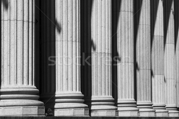 Bureau de poste colonnes rangée pierre classique entrée [[stock_photo]] © searagen