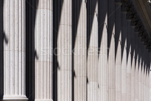 Foto stock: Edificio · columna · resumen · iónico · piedra