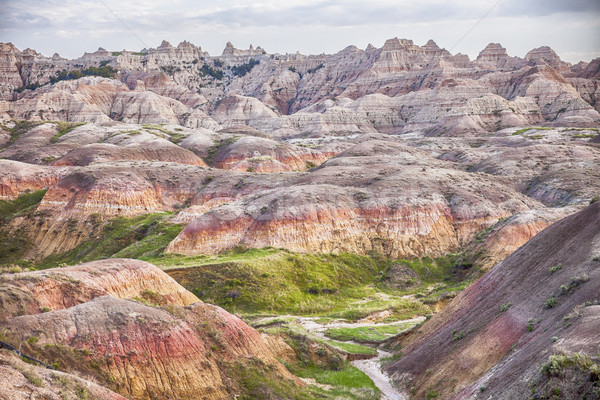 Yellow Mounds Landscape In The Badlands Stock photo © searagen