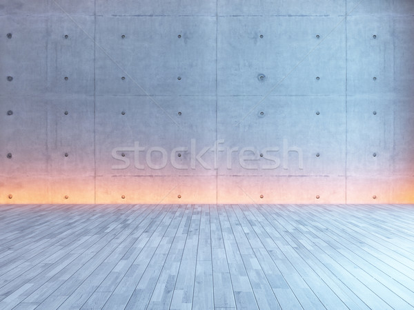 Pusty wystrój wnętrz świetle konkretnych ściany 3D Zdjęcia stock © sedatseven