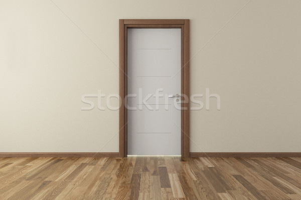 lacquer door with wall rendering Stock photo © sedatseven