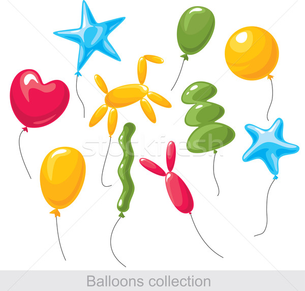 Ballonnen collectie partij gelukkig ontwerp schoonheid Stockfoto © SelenaMay