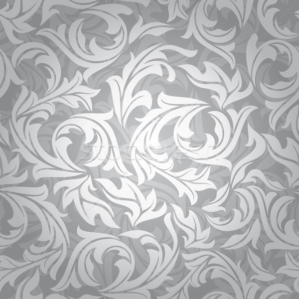 シームレス フローラル 抽象的な 銀 デザイン パターン ストックフォト © SelenaMay