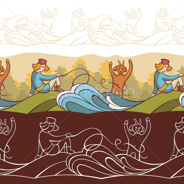 background with fairytale characters Stock photo © SelenaMay