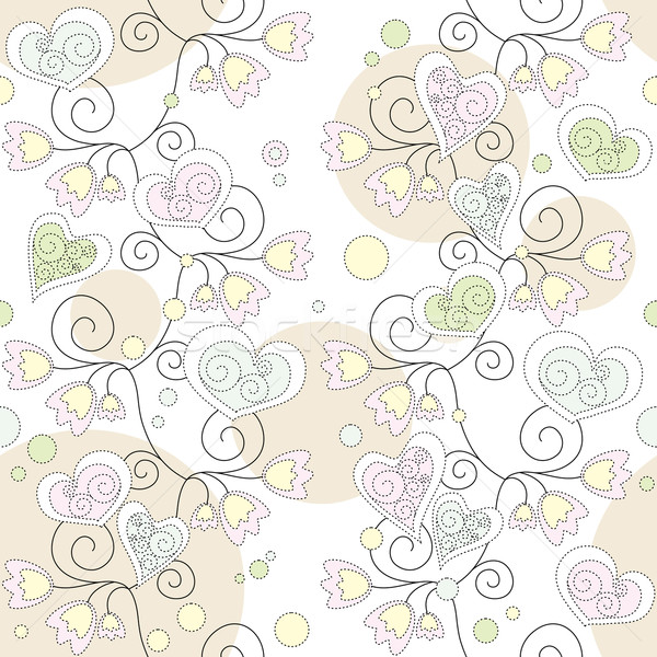 seamless floral romantic wallpaper Stock photo © SelenaMay