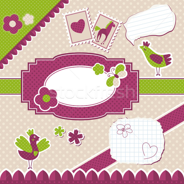 baby frame design elements Stock photo © SelenaMay