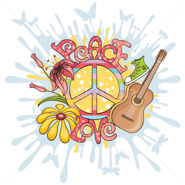 peace and love vector illustration Stock photo © SelenaMay