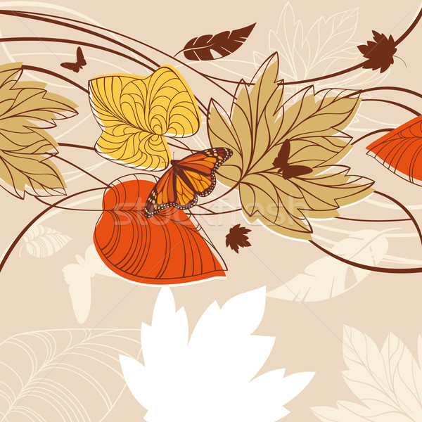 秋 カード 抽象的な カラフル ツリー 背景 ストックフォト © SelenaMay