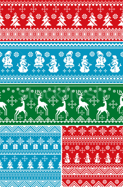 seamless Christmas patterns Stock photo © SelenaMay