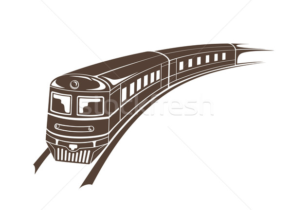 現代 列車 単純な 黒 グラフィック ストックフォト © SelenaMay
