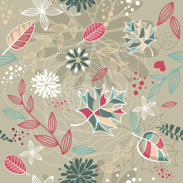 秋 シームレス 抽象的な かわいい 花 デザイン ストックフォト © SelenaMay