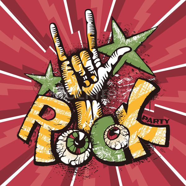 Grunge rock poster Stock photo © SelenaMay
