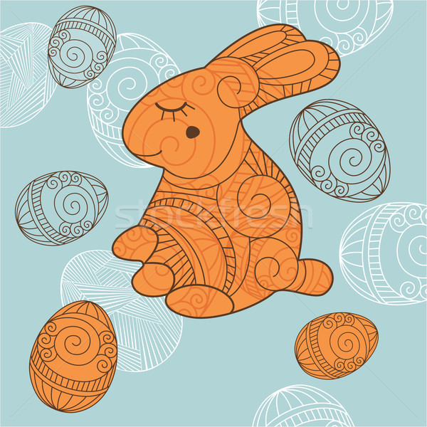ウサギ 卵 抽象的な ベクトル イースター 愛 ストックフォト © SelenaMay