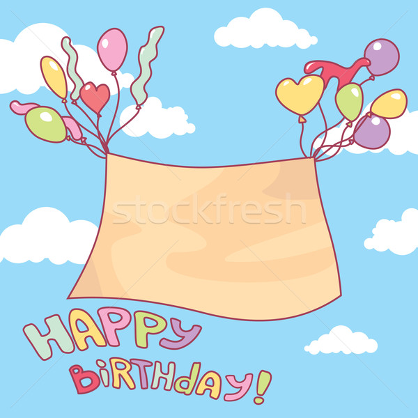 Cute birthday card Stock photo © SelenaMay