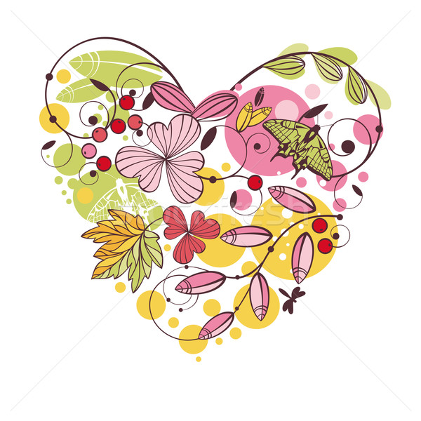 Voorjaar kaart abstract cute ontwerp Stockfoto © SelenaMay