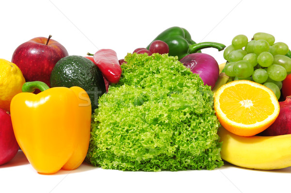新鮮な 果物 野菜 孤立した 白 背景 ストックフォト © Serg64