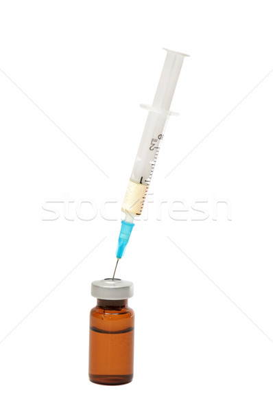 Injekciós tű izolált fehér üveg háttér tű Stock fotó © Serg64