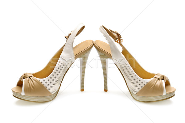 Foto stock: Mujer · zapatos · aislado · blanco · mujeres · moda