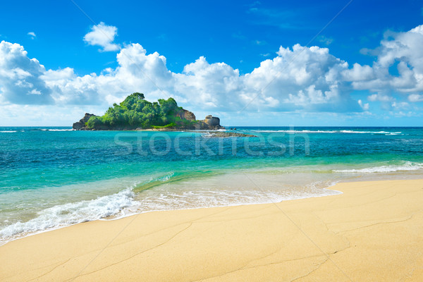 Foto stock: Pequeno · ilha · oceano · água · nuvens · natureza