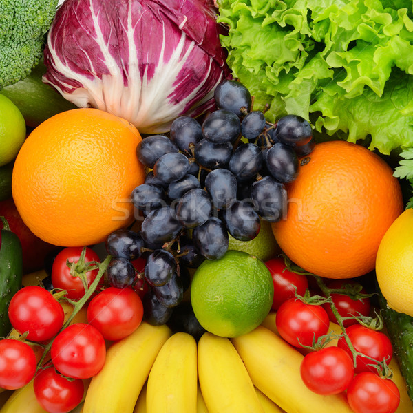 Establecer frutas vegetales alimentos fondo grupo Foto stock © serg64
