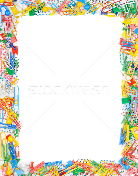 Frame of office supplies Stock photo © Serg64