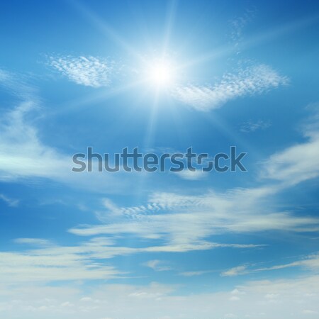 Soleil ciel bleu nuages nature fond beauté Photo stock © serg64