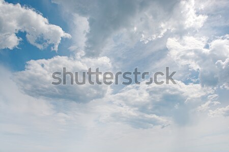 [[stock_photo]]: Blanche · pelucheux · nuages · ciel · bleu · printemps · lumière
