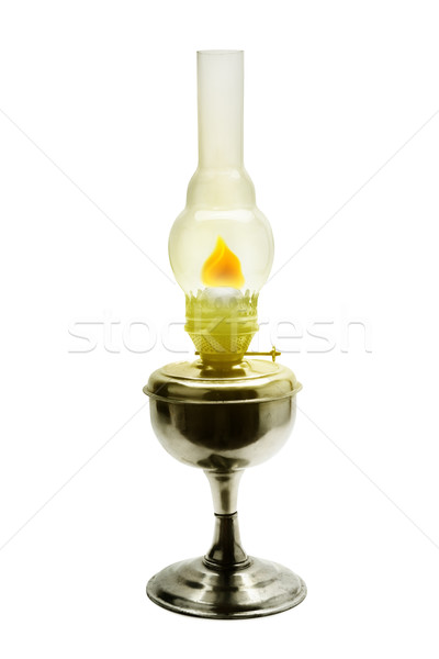 Burning kerosene lamp Stock photo © Serg64