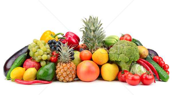 Obst Gemüse isoliert weiß Apfel grünen Stock foto © serg64